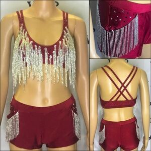 Satin stitches pro cheerleader dance try out outfit